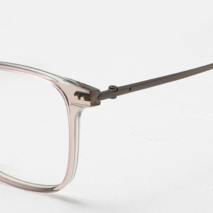Titanium Square Full Rim <b>Eyeglasses</b> Solid Brown Anti-Uv Lightweight Unisex Adults Vision Correction <b>Frames</b> - Product Image 4