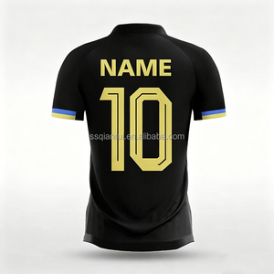 Maillot de football pour homme de qualité supérieure, 100 % polyester, impression par sublimation, séchage rapide, respirant, antibactérien, évacuation de l'humidité, personnalisable OEM - Product Image 2