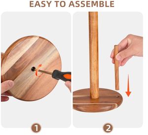 Portarrollos <span class=keywords><strong>de</strong></span> Papel <span class=keywords><strong>de</strong></span> Cocina <span class=keywords><strong>de</strong></span> <span class=keywords><strong>Madera</strong></span> <span class=keywords><strong>de</strong></span> Acacia Personalizado, Portarrollos <span class=keywords><strong>de</strong></span> Papel <span class=keywords><strong>de</strong></span> Cocina <span class=keywords><strong>de</strong></span> <span class=keywords><strong>Madera</strong></span> para Encimera, Fácil <span class=keywords><strong>de</strong></span> Montar - Product Image 6
