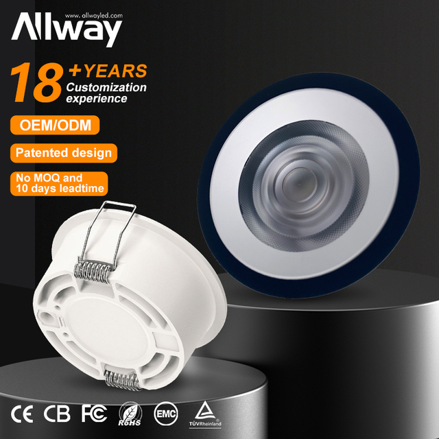 ALLWAY Top Quality Patented Die Casting Aluminum Mini Downlight Smd Ceiling Recessed Light Led Down Light Spot