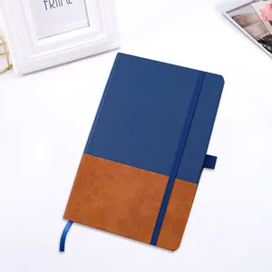 Notebook sentuhan lembut pribadi kualitas tinggi sampul pinggang kustom buku catatan bermerek sampul keras PU Notebook A5 dengan Logo