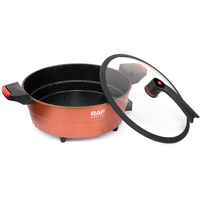 RAF 8L Marmite Électrique Multifonction Antiadhésive pour la Maison, Plaque Chauffante Électrique, Cuisinière Électrique R.5428, Grande Capacité 32CM