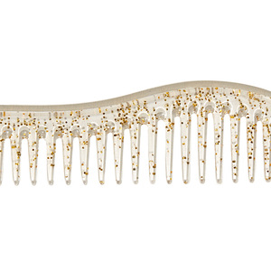 Hair Comb Large Tooth Transparent Glitter Plastic Anti Static For Long Hair <b>Styling</b> Smoothing Flat <b>Head</b> Comb - Product Image 5