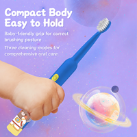 Sikat Gigi Elektrik Sonic Anak Grosir, USB Rechargeable, Set Sikat Gigi Anak Kartun dengan 3 Kepala Pengganti Lembut