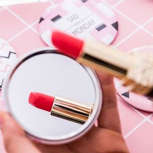 Custom Print Logo Cute Acrylic Pocket Round Mini Make up Hand <b>Mirror</b> for Makeup Small Vanity <b>Mirror</b> - Product Image 3