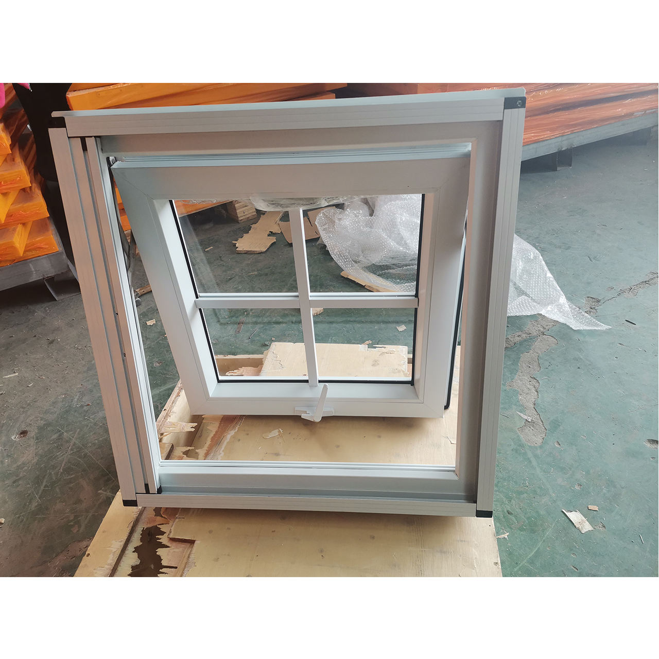 New Design pvc or aluminum alloy top hung skylight windows with glass bar