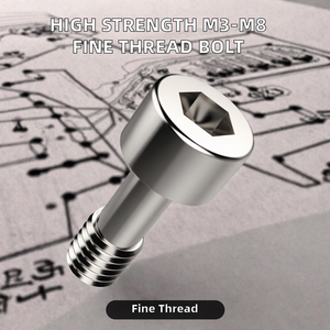 8.8 Grade Fine Thread Steel Socket Head Cap <b>Screw</b> Hex Allen Bolt Cylinder Head Fastener for Machinery - Product Image 2