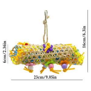 Qbellpet Factory Custom 3 Pack Bird <strong>Toys</strong> Colorful <strong>Parrot</strong> <strong>Toys</strong> <strong>Wholesale</strong> Rattan Ball Bird Cage Accessories - Product Image 4