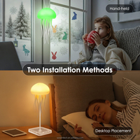 Lampe de chevet LED Méduse Dansante 2026 avec dégradé RGB, commande vocale et chargement Type-C