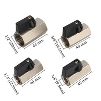 Robinet à bille miniature en laiton avec filetage NPT 1/8" 1/4" 3/8" 1/2", filetage femelle, pour compresseur d'air, eau, gaz, huile, robinet d'arrêt