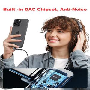 Adaptateur de qualité sonore <span class=keywords><strong>HiFi</strong></span> en forme de L 90 degrés USB C Audio DAC pour Galaxy S23 Ultra et iPhone 15 Pro <span class=keywords><strong>carte</strong></span> <span class=keywords><strong>son</strong></span> de haute qualité - Product Image 3