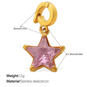 Colgante de bikini con circonitas geométricas coloridas, joyería de moda para mujer, ideal para el verano y la playa. - Product Image 6