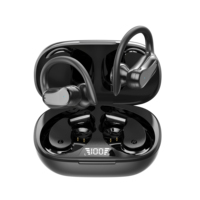 Écouteurs sans fil à clip d'oreille avec annulation active du bruit (ANC), design semi intra-auriculaire de haute qualité, étanchéité IPX-6, contrôle tactile 5.4