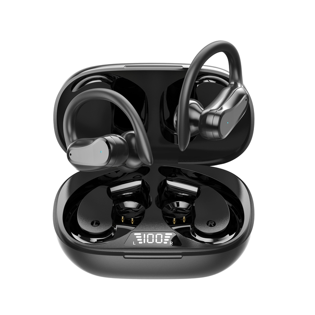 Ear-Clip Wireless Earbuds ANC Noise Cancellation High Quality Semi-in-Ear Design IPX-6 Waterproof for 5.4 Touch Control