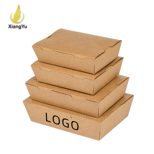 Lot de plateaux alimentaires en papier kraft de qualité supérieure, pliables et durables, avec design personnalisé pour sandwichs et salades - Product Image 2