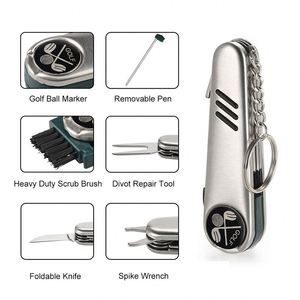 Custom Logo Pocket Golf Multi <b>Tools</b> Keychain Divot Repair Key Holder for Sports Tournament Giveaways - Product Image 3