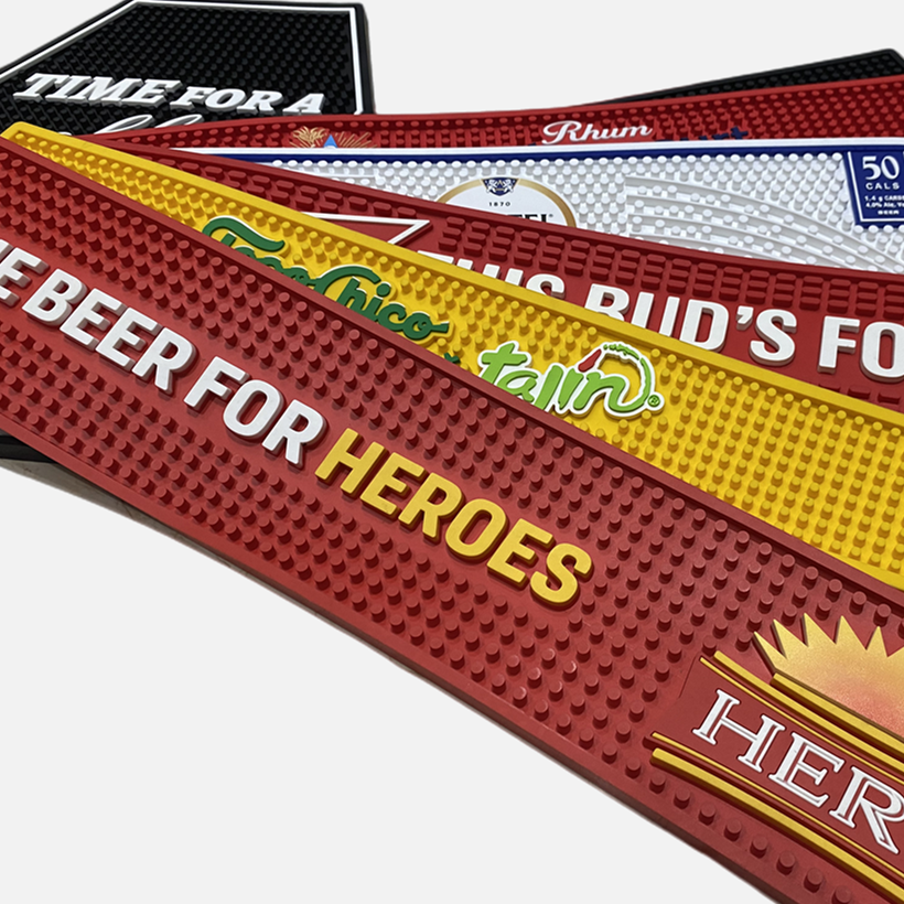 Нескользящий мягкий ПВХ коврик для бара, пивной коврик, резиновые бегунки с логотипом