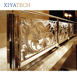 Xiyatech <span class=keywords><strong>wrought</strong></span> sắt ban công biệt thự cầu thang lan can sắt thanh lịch hàng rào thép không gỉ chất lượng cao tay vịn DIY thiết kế - Product Image 3