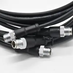 전자 커넥터 M12 커넥터 8 핀 자동차 방수 전기 플러그 케이블 IP67 M12 X 코드 커넥터