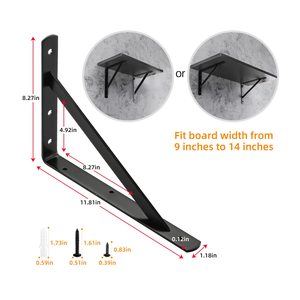 Heavy Duty Black Brackets Regal halterung mit Pulver beschichtung - Product Image 5
