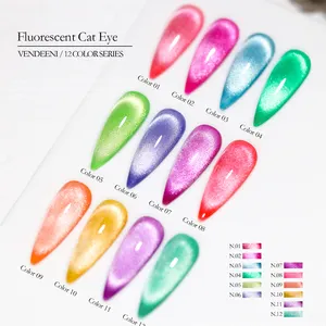 Vendeeni-vernis à ongles en Gel Fluorescent pour les yeux de chat, 12 couleurs, Gel durable, nouvel arrivage, 2022