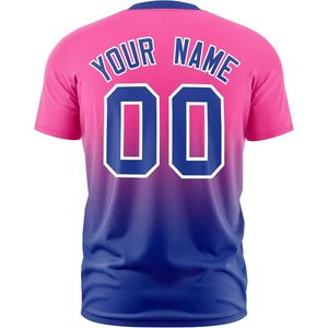 T-shirt de baseball personnalisé à dégradé de couleurs, nom et numéro d'équipe personnalisés, impression par sublimation, jersey de sport unisexe respirant - Product Image 2