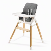 Chaise haute évolutive pour bébé de style nordique, multifonctionnelle, avec plateau, repose-pieds et harnais, pour les bébés de plus de 6 mois