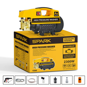 เครื่องฉีดน้ำแรงดันสูงแบบพกพา 220V 2300W สำหรับล้างรถ - Product Image 2