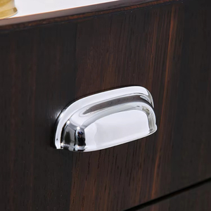 Poignées de tiroir en laiton massif chromé poli, entre-trous 76 mm, pour armoires, meubles de cuisine, chambre, penderie, commodes et tiroirs - Product Image 6