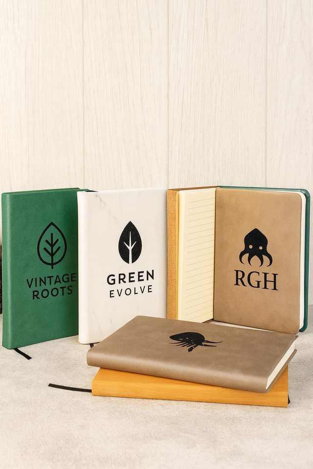 Personalized Leather Journal Custom Engraved Notebook Logo Business ...