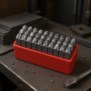 Jeu de poinçons à lettres Fervi HRC 58-60, outils de marquage en acier pour le marquage sur métal - Product Image 3