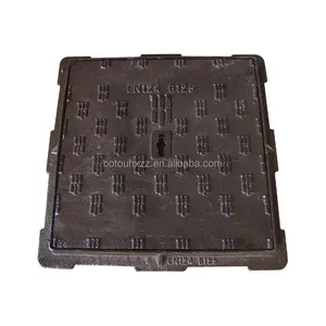 EN124 D400 Ductile besi cor persegi ganda segitiga Manhole penutup