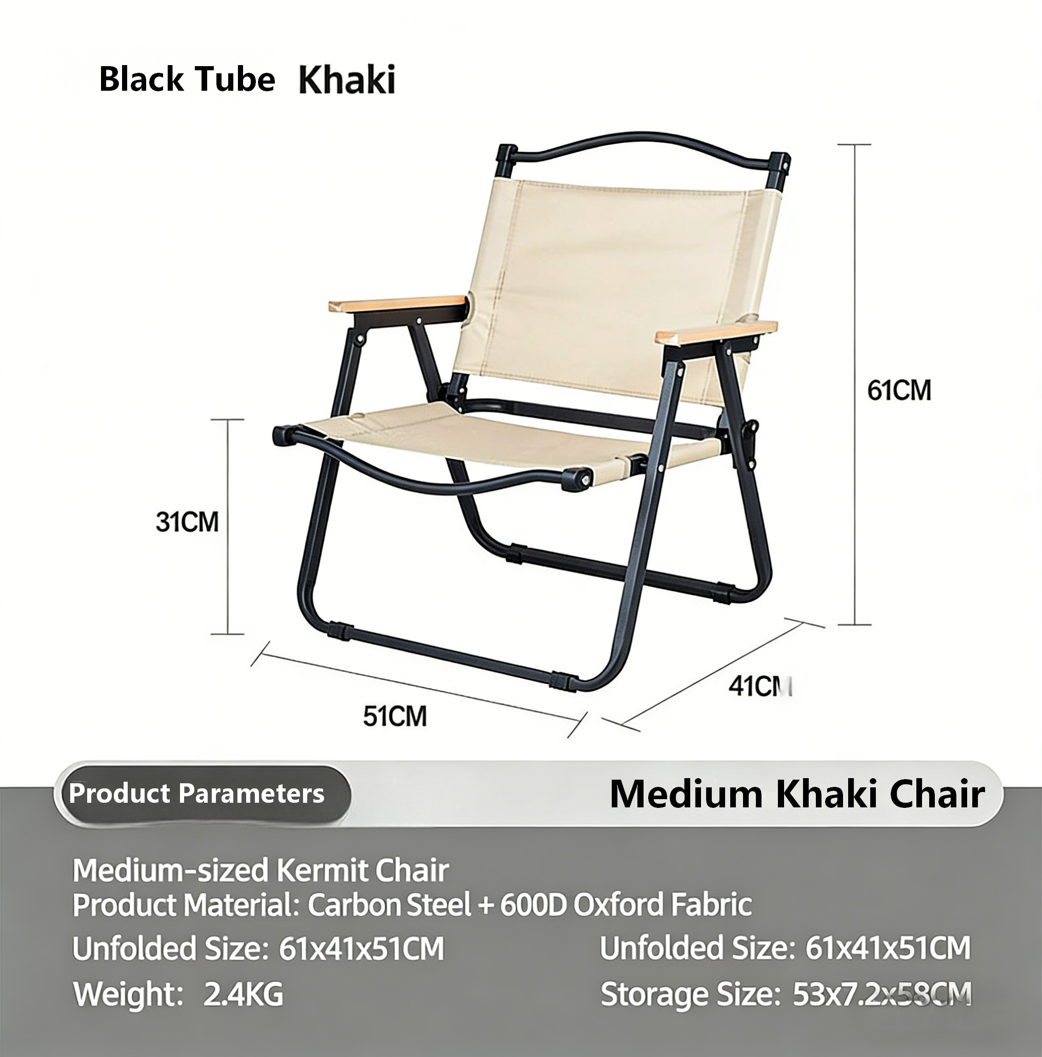 Tubo negro - caqui - talla mediana
