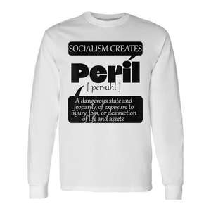 T-shirt à manches longues Socialisme, T-shirt promotionnel attirant l'attention sur le danger de perte de vie et de biens - Product Image 1