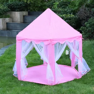 Indoor tulle hexagonal children's tent game house princess game castle tent custom