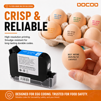 Cartucho de Tinta Tij de Grado Alimenticio DOCOD, Secado Rápido, Resistente a Manchas, Consumible para Impresora de Inyección de Tinta Térmica, para Codificación de Fecha de Caducidad de Huevos