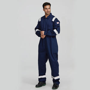 Factory <strong>Supply</strong> Bule EN Standard Mechanics Metals Industry Fire Resistant <strong>Suit</strong> Fire Retardant FR Fireproof Coverall - Product Image 2