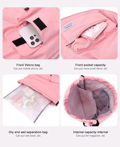 Bolsa de Compras Reutilizable de Poliéster con Cordón, Personalizable con Logotipo, Bolsa de Regalo, Bolsa de Gimnasio, Mochila Deportiva - Product Image 3