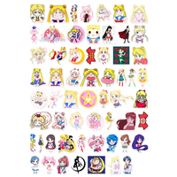Autocollant de décoration étanche Graffiti Anime Sailor Sticker pour ordinateur portable Bagages Fenêtre Réfrigérateur Décoration Autocollants de dessin animé pour enfants