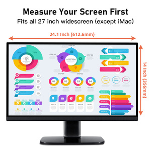 LFD 10 Anti-Spy Ceramic Monitor Covers PET Privacy Screen Protector for 17 & <span class=keywords><strong>24</strong></span> Inch Devices - Product Image 2