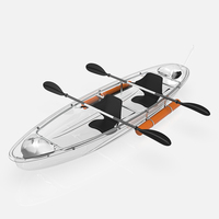 Kayak Transparente POLYGAO de Policarbonato Cristalino - Canoa Transparente para Recorridos Acuáticos Panorámicos, Fotografía y Ocio