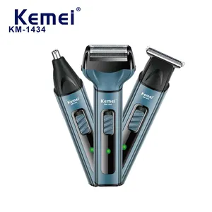 Machine à raser multifonctionnelle Rasoir multifonction <span class=keywords><strong>Kemei</strong></span> KM-1434 Rasoir 3 en 1 Rasoir pour le nez Rasoir pour la <span class=keywords><strong>barbe</strong></span> <span class=keywords><strong>Tondeuse</strong></span> - Product Image 1
