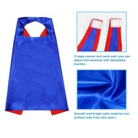 Cape de super-héros adulte jaune et blake velcro double couche en gros pour enfants Costume de fantaisie festive Ensemble de super-héros