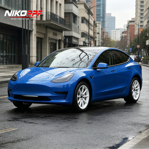 Película NIKO de TPU de Alta Calidad, Color Azul Lugano, Anti-Rayones, Auto-Reparable, Brillante, para Envolver la Carrocería del Automóvil, con Efecto de Cambio de Color - Product Image 1