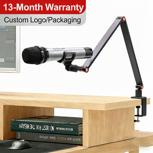 Brazo Articulado Profesional para Micrófono 360 °   Soporte de Micrófono Giratorio y Ajustable para Podcast, Juegos y Estudio, Soporte de Escritorio para <span class=keywords><strong>Blue</strong></span> <span class=keywords><strong>Yeti</strong></span> - Product Image 1