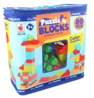 MILI DIY Éducatif Grand Ensemble de Blocs de Construction en Plastique 88 Pièces pour Enfants, Jouets de Construction dans un Sac à Main, Modèle de Jouet