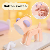 Lampes de table Kawaii en forme de chien et de cerf avec protection des yeux Lampe LED Vente en gros Décoration de chambre Animaux de compagnie mignons Décoration de chambre à coucher Pliable