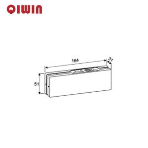 Cerniere Pivot in Acciaio Inox di Alta Qualità su Misura, Accessori per Porte in Vetro, Morsetti Superiori per Porte in Vetro per Partizioni in Vetro - Product Image 3