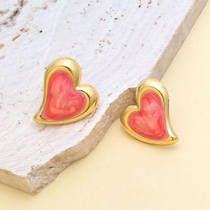 Elegantes Pendientes de Acero Inoxidable con Forma de Corazón para Mujer, Chapados en Oro Rosa, Antialérgicos, <span class=keywords><strong>Precio</strong></span> de Mayoreo Directo de Fábrica - Product Image 3