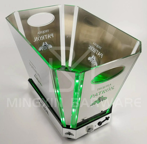 Thiết kế chuyên nghiệp hình lục giác hình dạng cao cấp rượu sâm banh phát quang mát công suất lớn Xô đá - Product Image 1